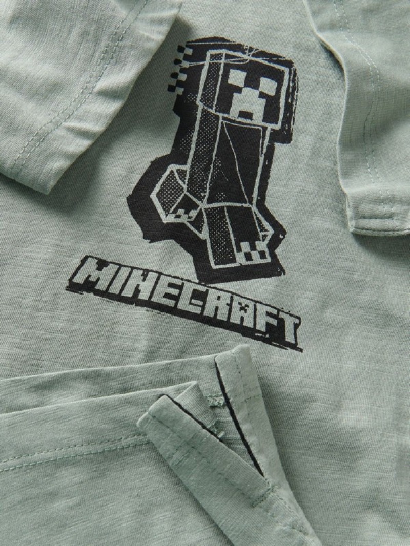 Reserved Minecraft Oversized T-shirts Jongens Groen | LXPWR-4675