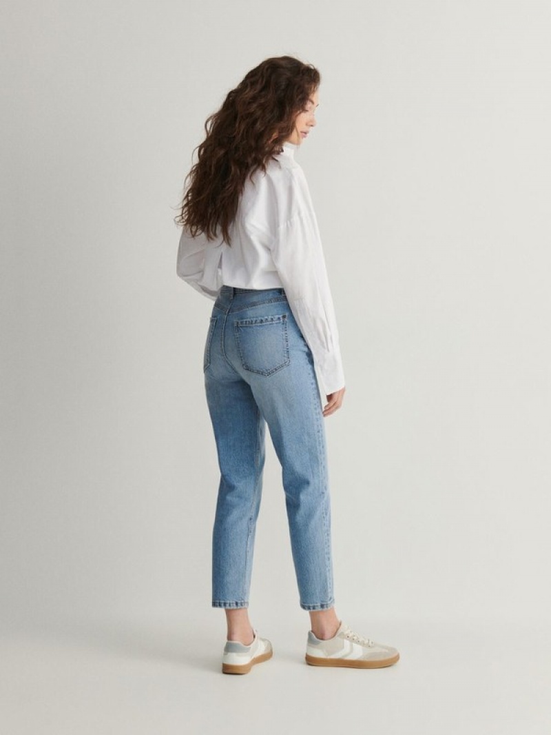 Reserved Mom Fit Slim Jeans Dames Blauw | NUSMG-2430