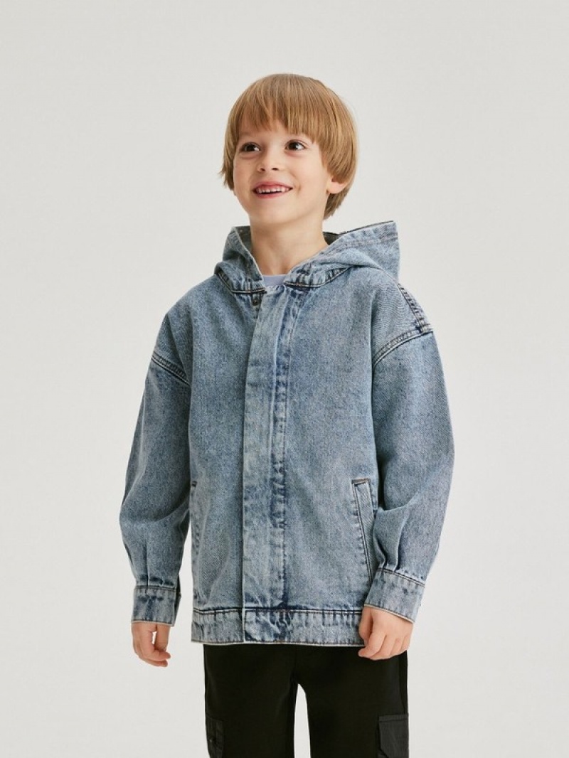 Reserved Oversize Denim Jassen Jongens Blauw | PULAS-3420