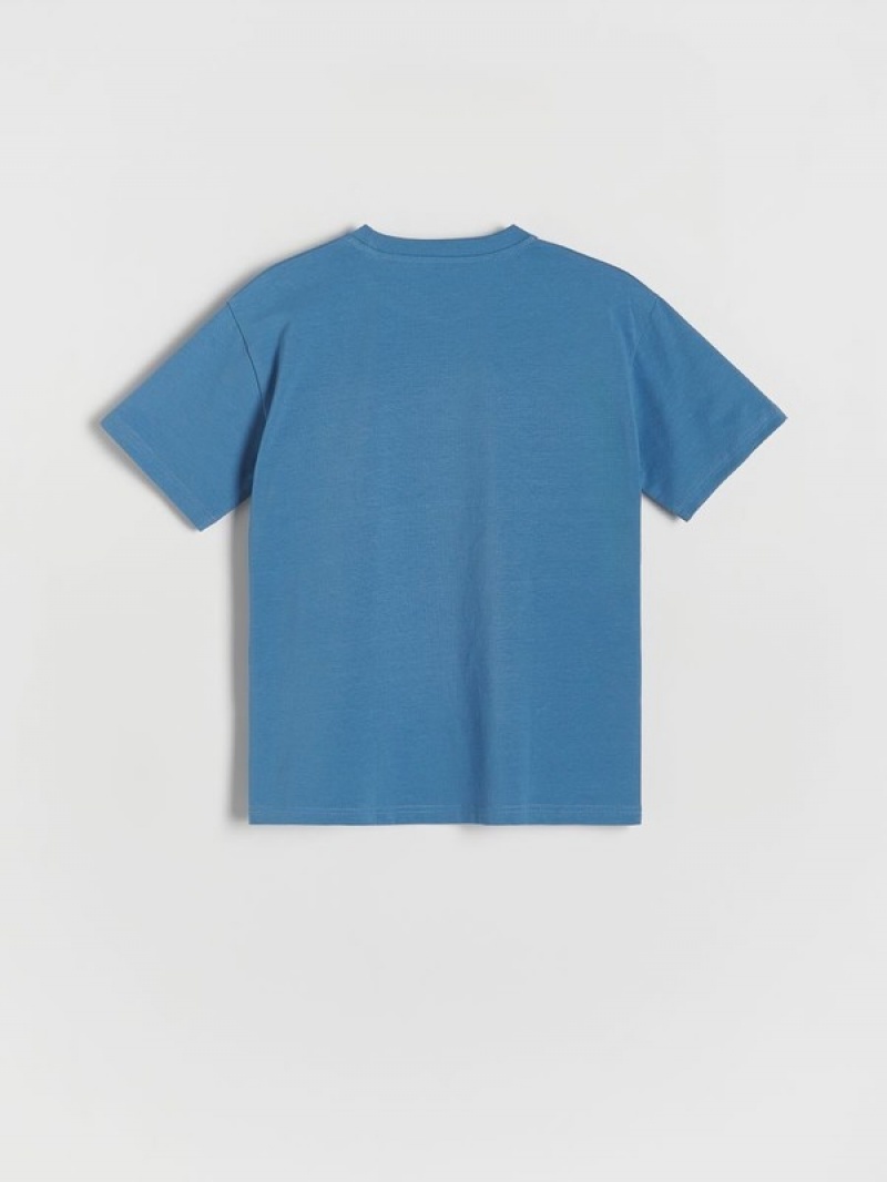 Reserved Oversized Katoenen T-shirts Jongens Grijs Blauw | GUCAM-6417