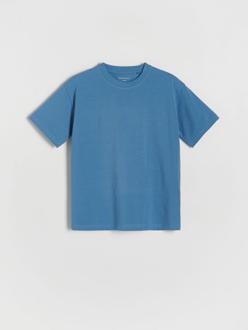 Reserved Oversized Katoenen T-shirts Jongens Grijs Blauw | GUCAM-6417