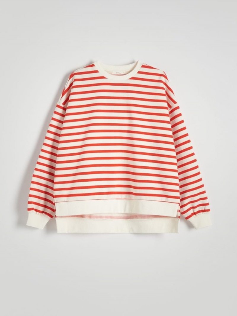 Reserved Oversized Stripe Sweatshirts Dames Gekleurd | GEROL-9083