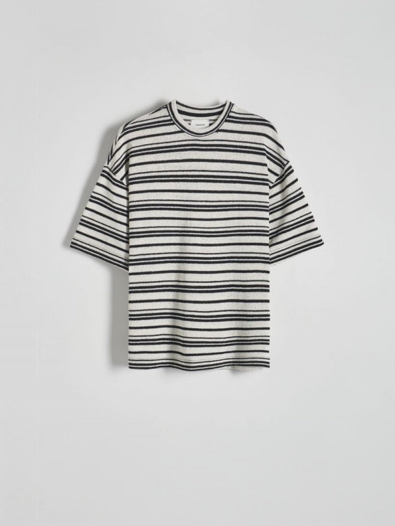 Reserved Oversized Stripe T-shirts Heren Room | AYHEM-8309