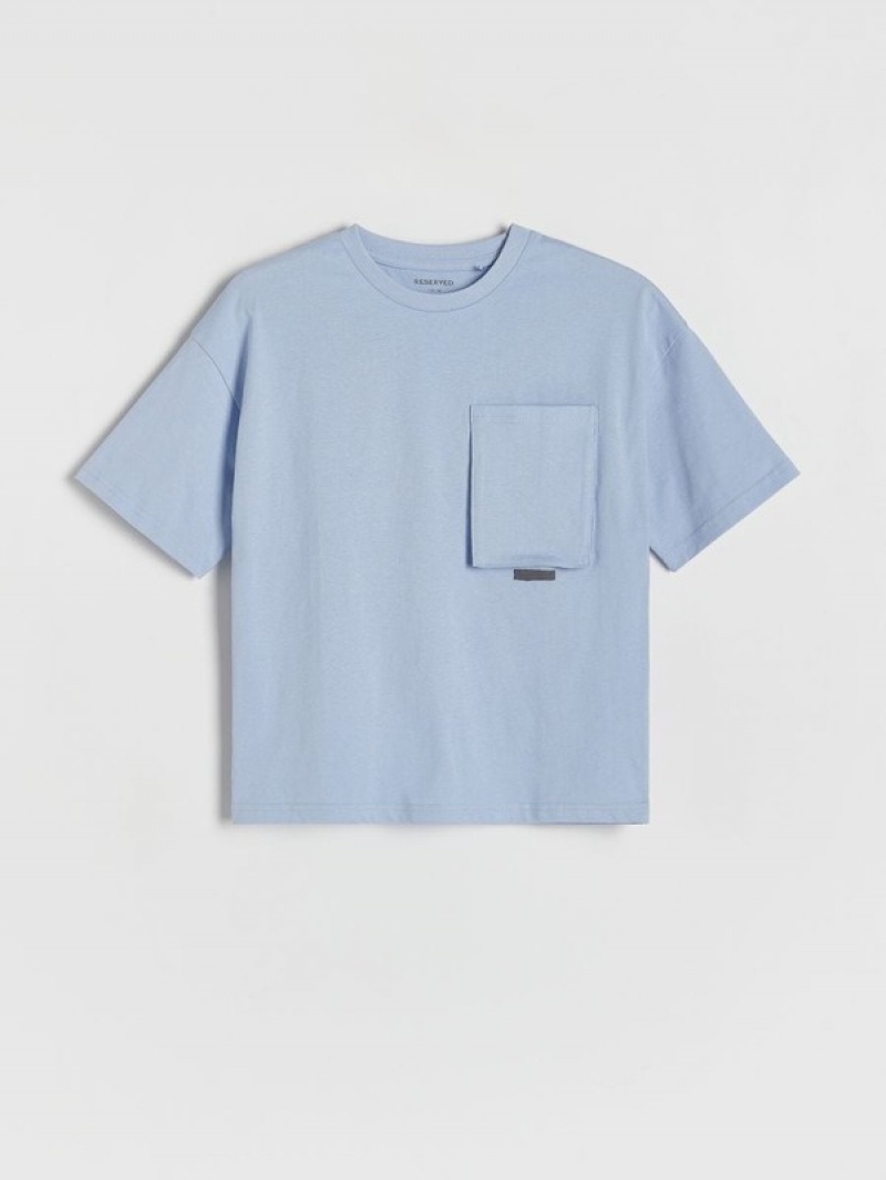 Reserved Oversized T-print T-shirts Jongens Blauw | GIKPN-6231