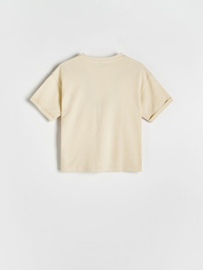 Reserved Oversized T-print T-shirts Jongens Lichtgeel | OMEHI-4203