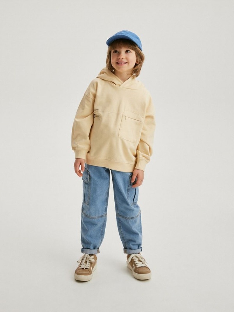 Reserved Oversized Truien Jongens Lichtgeel | QPAHO-6842