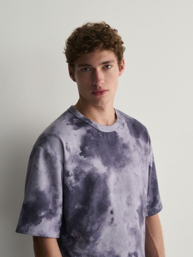 Reserved Oversized T-shirts Heren Paars | GLQMX-7043