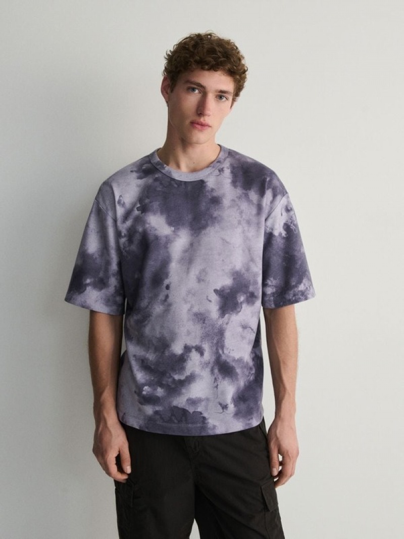 Reserved Oversized T-shirts Heren Paars | GLQMX-7043