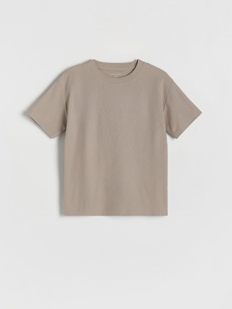 Reserved Oversized T-shirts Jongens Beige | HNOPD-9308