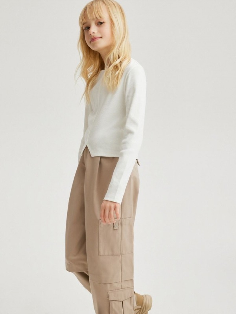 Reserved Parachutecargo Pockets Broek Meisjes Koffie | XIMOA-2573