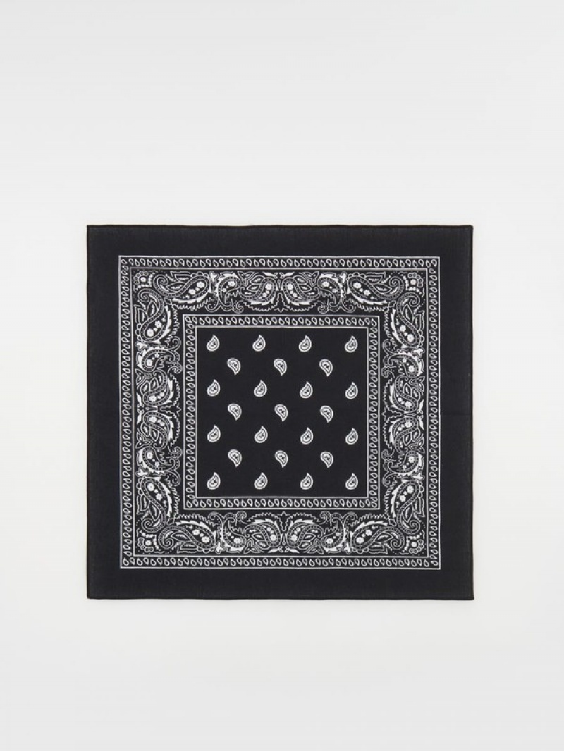 Reserved Patterned Bandanna Sjaals Jongens Zwart | ITCDL-7124