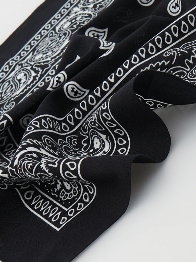 Reserved Patterned Bandanna Sjaals Jongens Zwart | ITCDL-7124