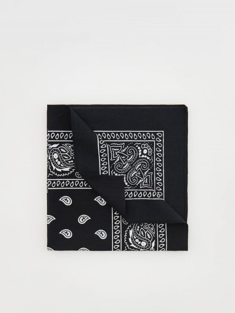 Reserved Patterned Bandanna Sjaals Jongens Zwart | ITCDL-7124