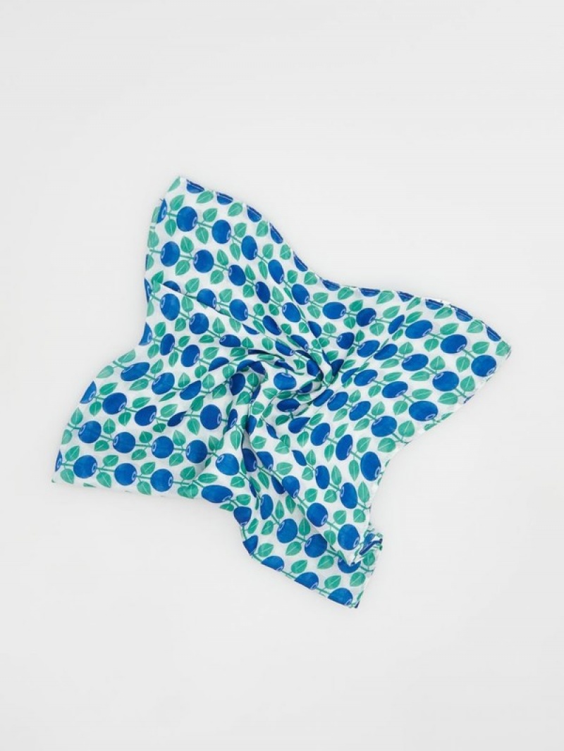 Reserved Patterned Neckerchief Sjaals Meisjes Wit | YMKOE-2801