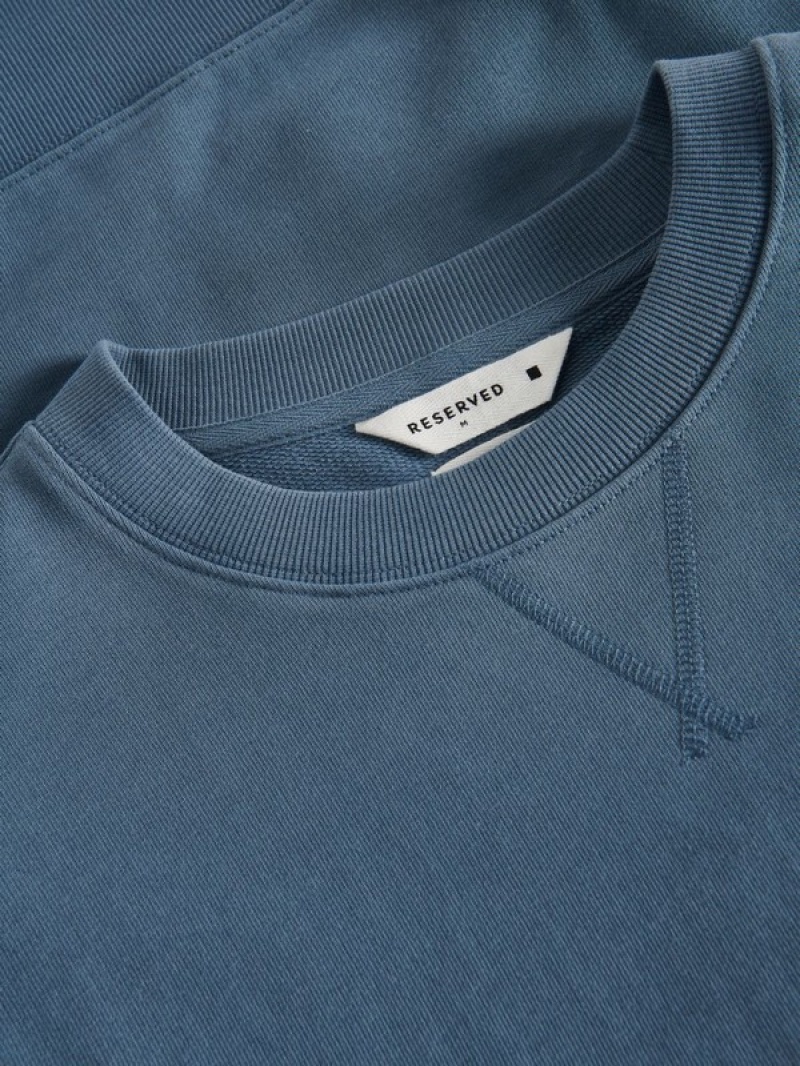 Reserved Plain Sweatshirts Heren Grijs Blauw | PQXKG-2196