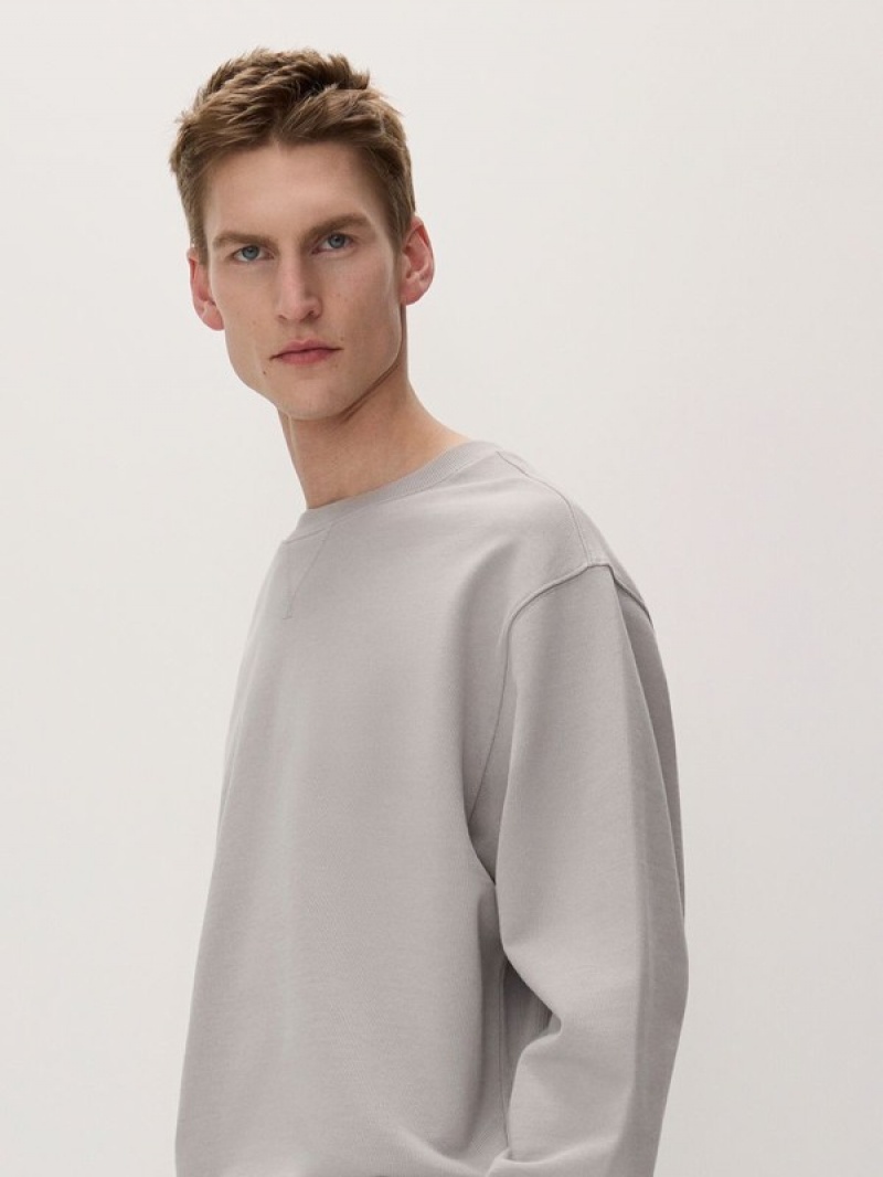 Reserved Plain Sweatshirts Heren Lichtgrijs | EGDRX-9258