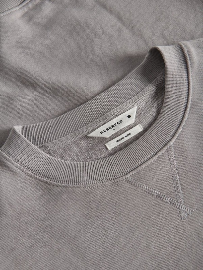 Reserved Plain Sweatshirts Heren Lichtgrijs | EGDRX-9258