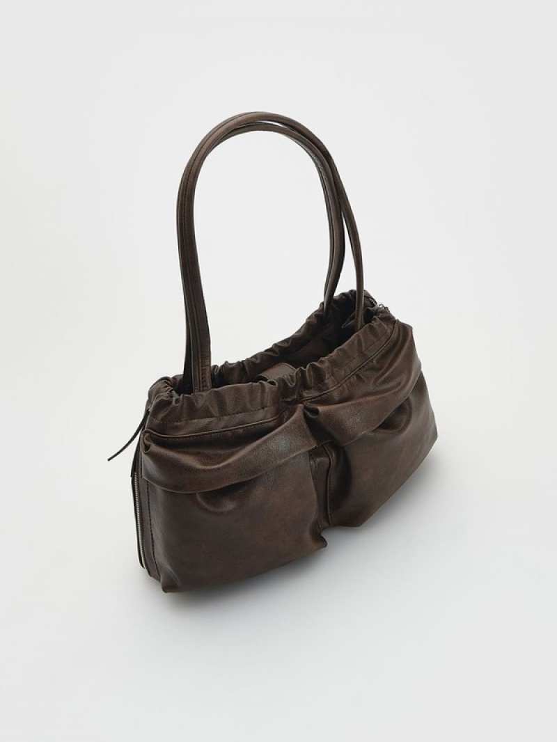 Reserved Pockets Tassen Dames Bruin | HQIJU-3472