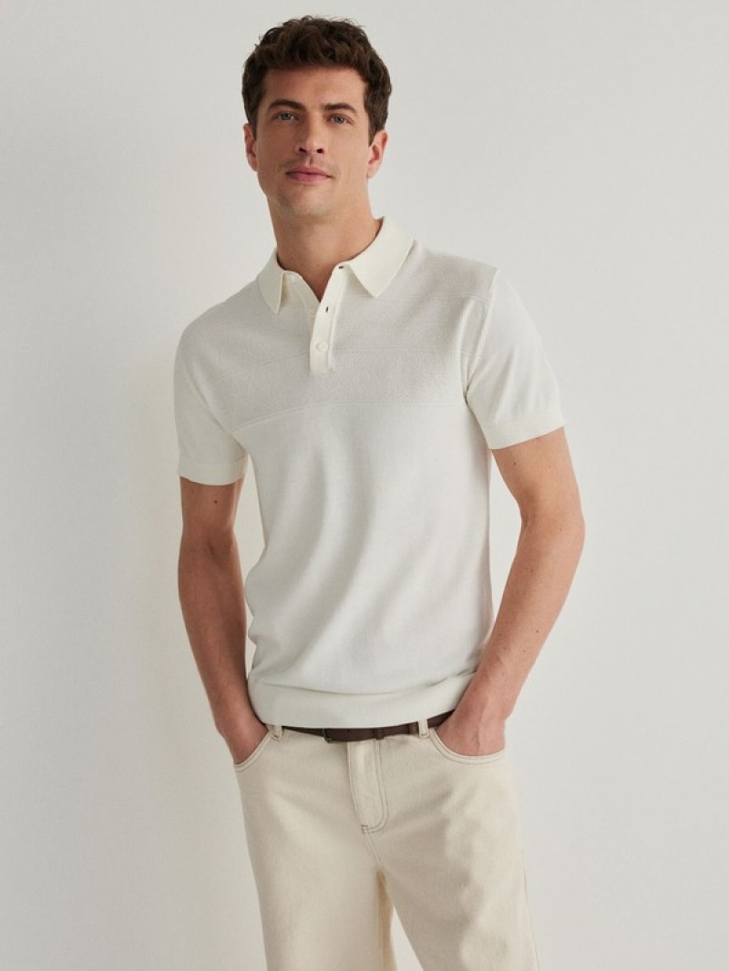 Reserved Polo Truien Heren Wit | UWJZL-6734