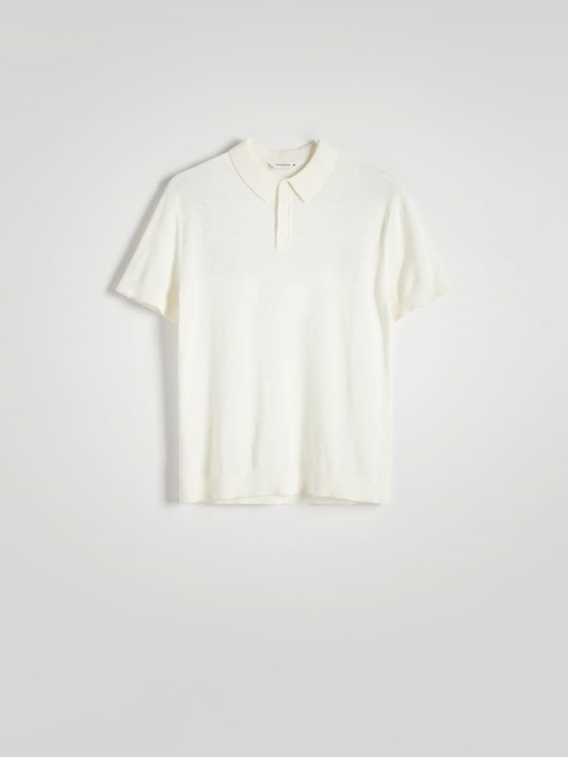 Reserved Polo Truien Heren Wit | UWJZL-6734