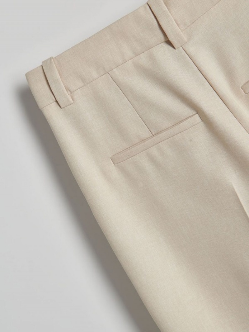 Reserved Pressed Crease Broek Dames Beige | EJQUH-1739