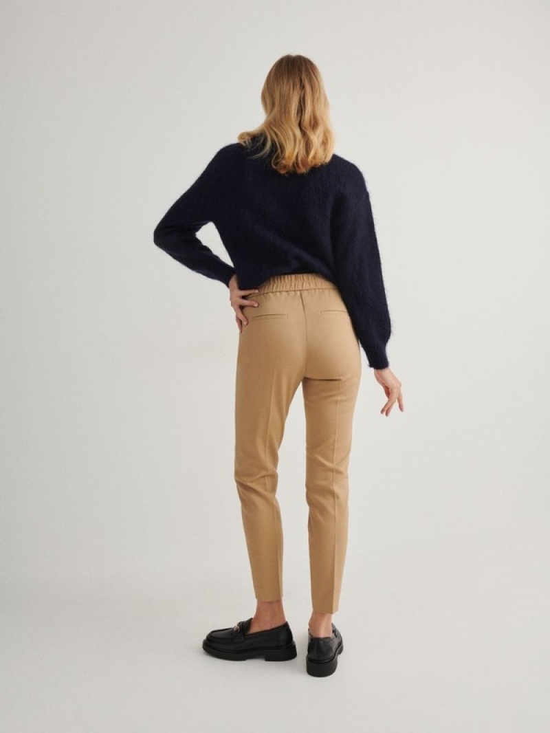 Reserved Pressed Crease Broek Dames Beige | WYDVN-4261