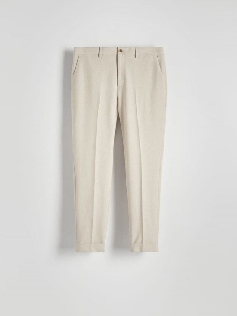 Reserved Pressed Crease Broek Heren Beige | KXODA-6035