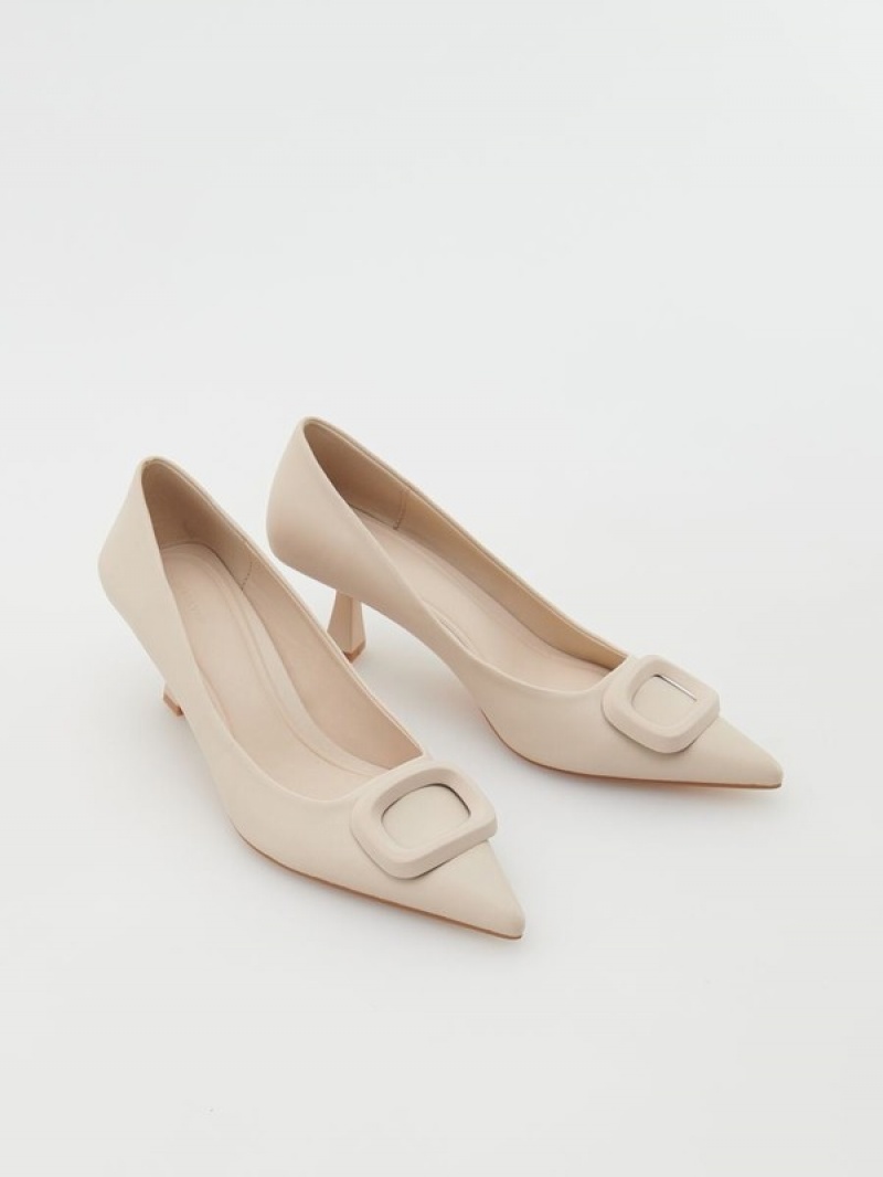 Reserved Pumps Hakken Dames Beige | NOBFQ-7519