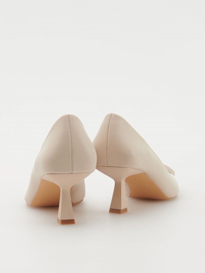 Reserved Pumps Hakken Dames Beige | NOBFQ-7519