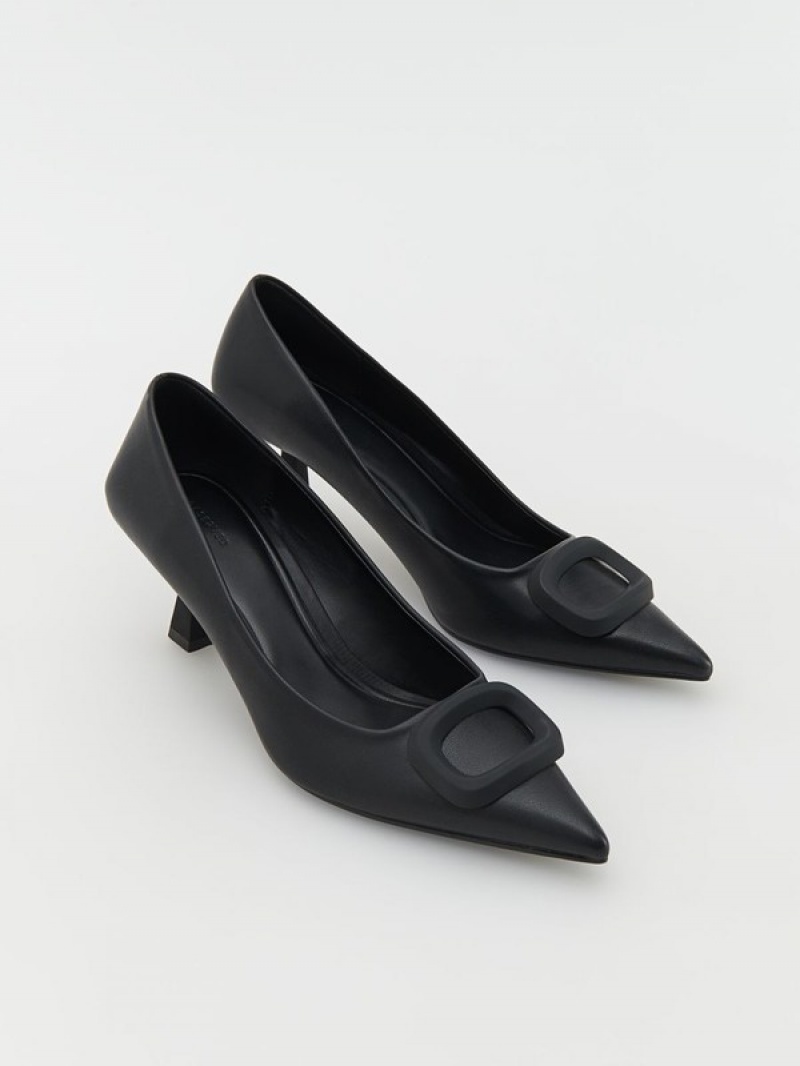 Reserved Pumps Hakken Dames Zwart | QREWA-8564