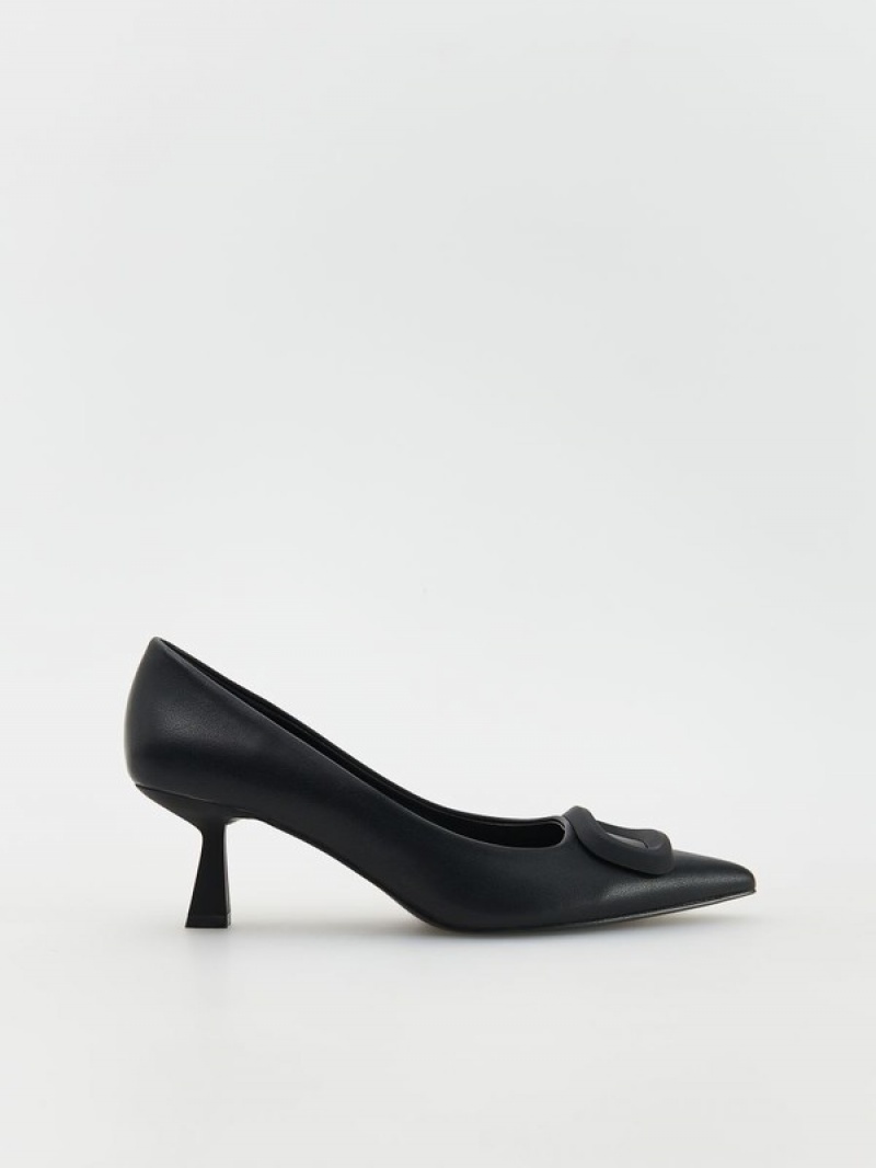 Reserved Pumps Hakken Dames Zwart | QREWA-8564