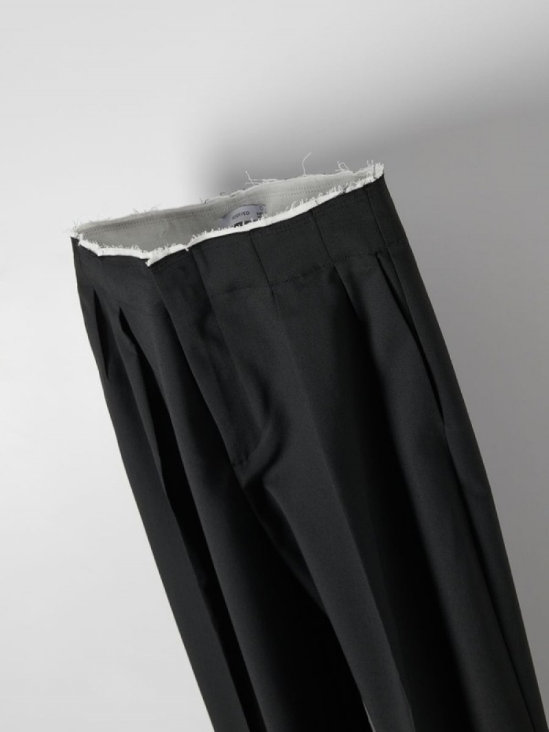 Reserved Raw Finish Broek Dames Zwart | UHGDX-6931