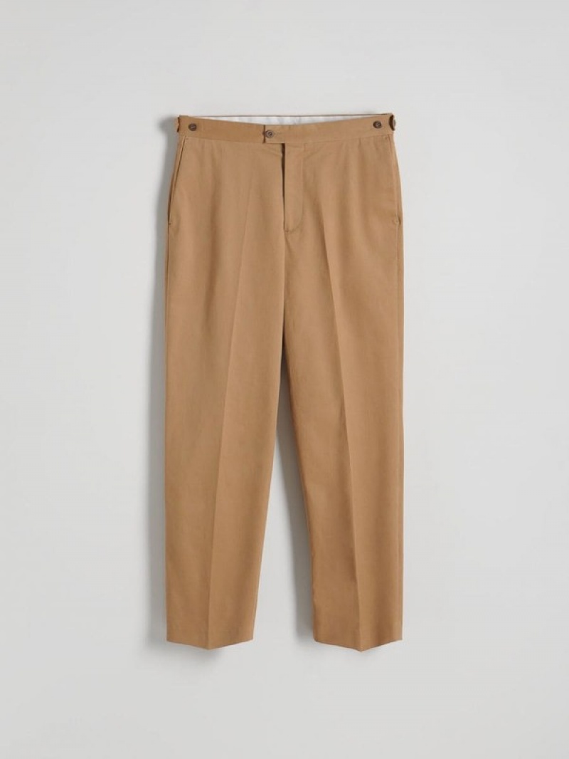 Reserved Rechtdoor Broek Heren Beige | HLECM-2547