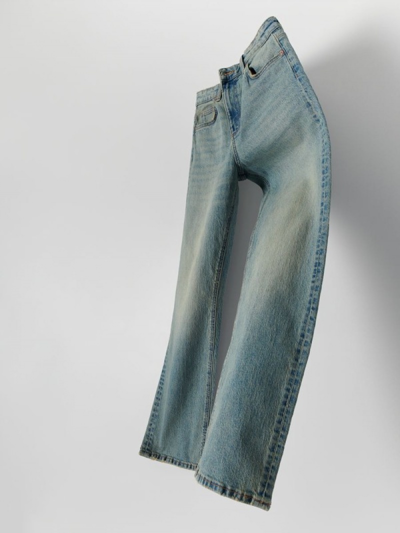 Reserved Rechtdoor Jeans Dames Blauw | IYFDM-1054