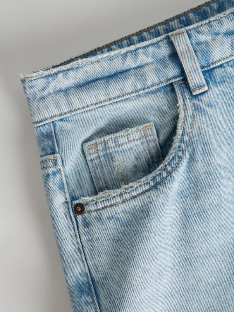 Reserved Rechtdoor Jeans Dames Blauw | NLDVT-0271