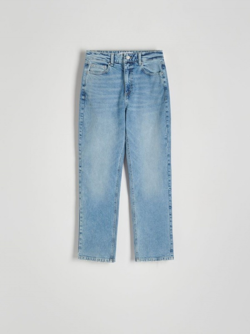 Reserved Rechtdoor Jeans Dames Blauw | YJOMU-4015