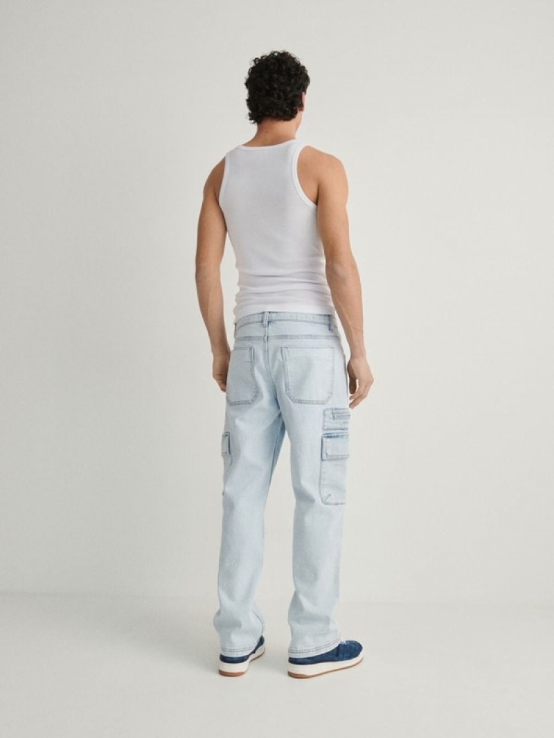 Reserved Regular Cargo Jeans Heren Blauw | AYSFI-5128