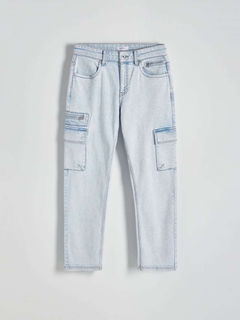 Reserved Regular Cargo Jeans Heren Blauw | AYSFI-5128