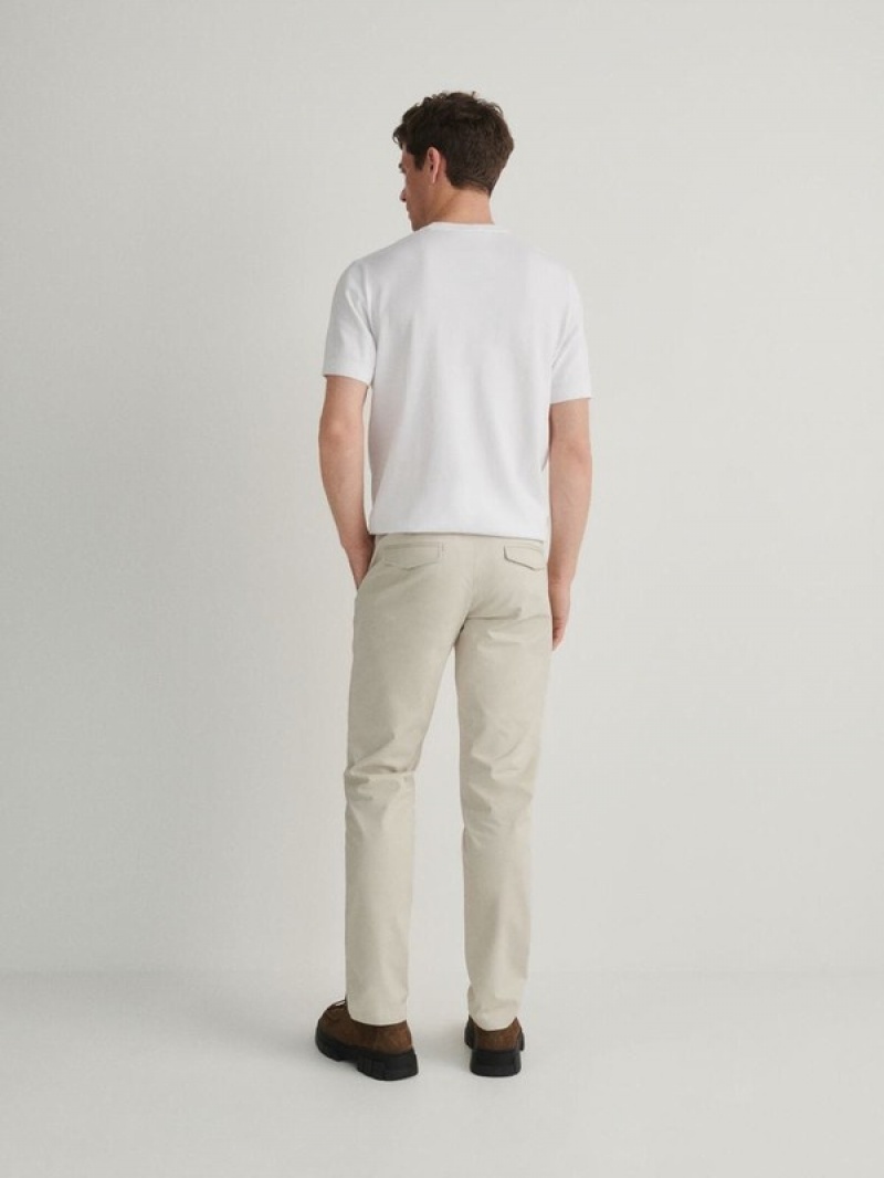 Reserved Regular Fit Chino Broek Heren Beige | TSCPE-4168