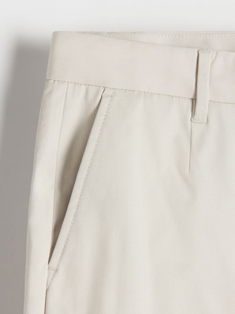 Reserved Regular Fit Chino Broek Heren Beige | TSCPE-4168