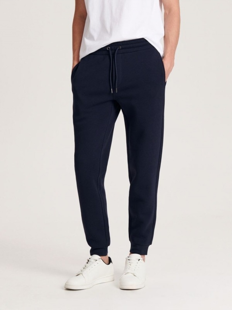 Reserved Regular Fit Track Bottoms Broek Heren Donkerblauw | MPDSW-9307