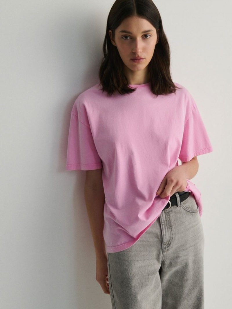 Reserved Regular Fit T-shirts Dames Roze | YVRHO-9132