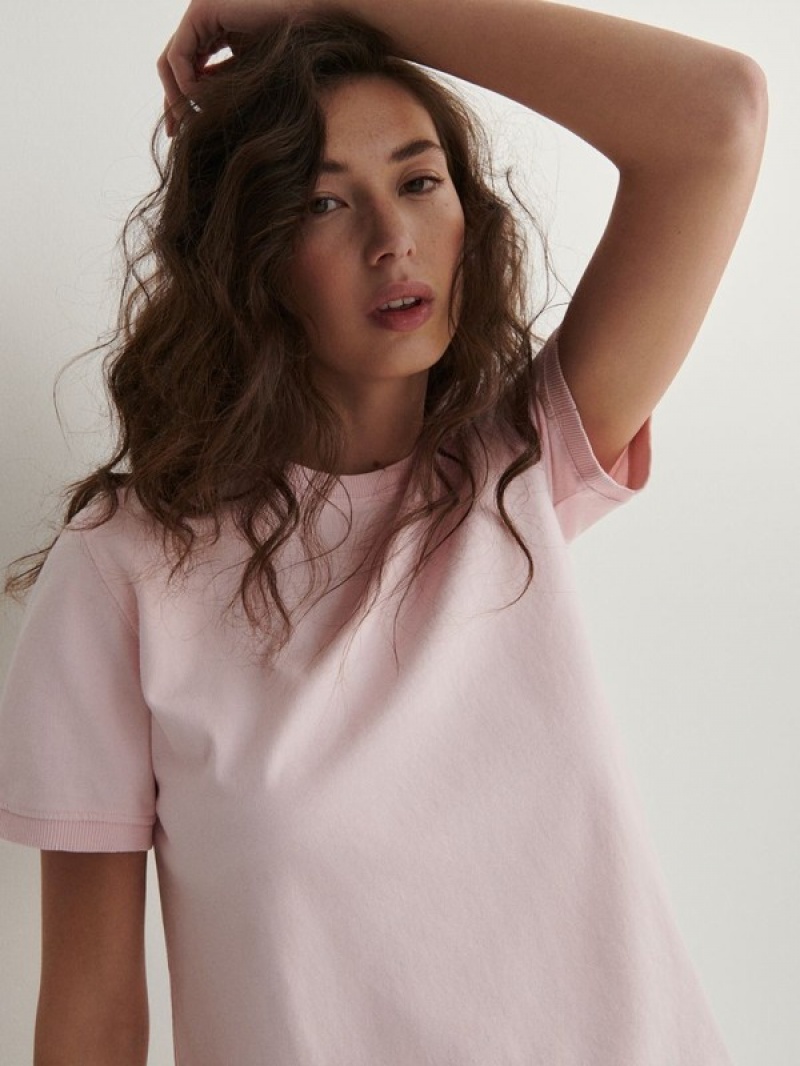 Reserved Regular Fit T-shirts Dames Roze | VBEOY-5739