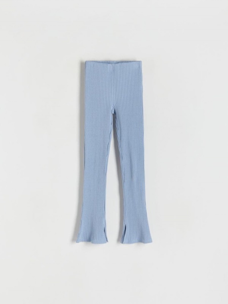 Reserved Rib Knit Leggings Broek Meisjes Blauw | MSFUJ-8130