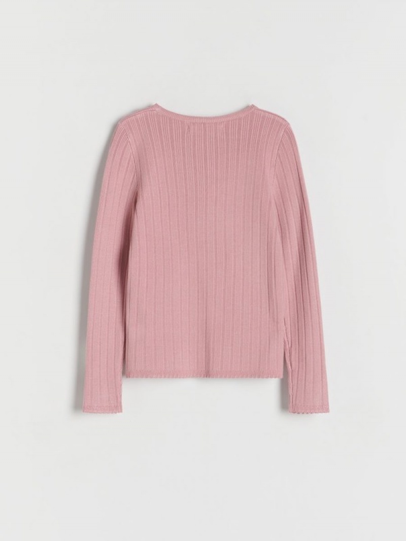 Reserved Rib Knit Truien Meisjes Roze | HCERI-1473