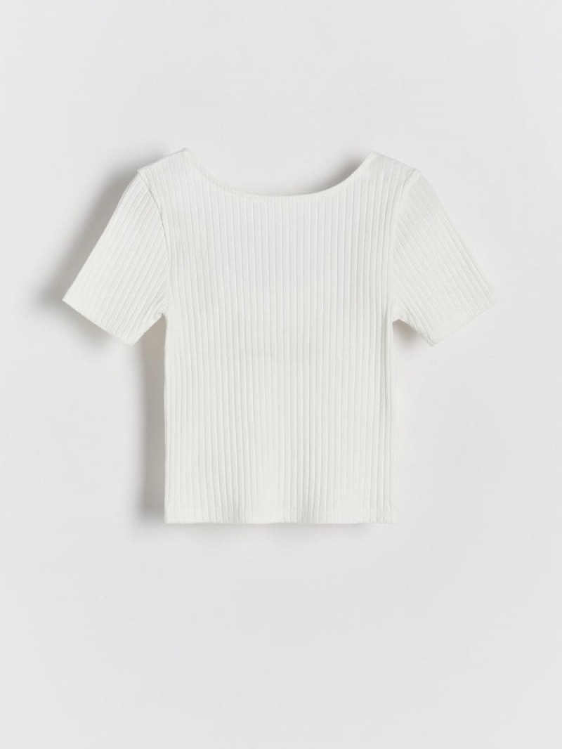 Reserved Rib Knit T-shirts Meisjes Room | RWVQC-7491