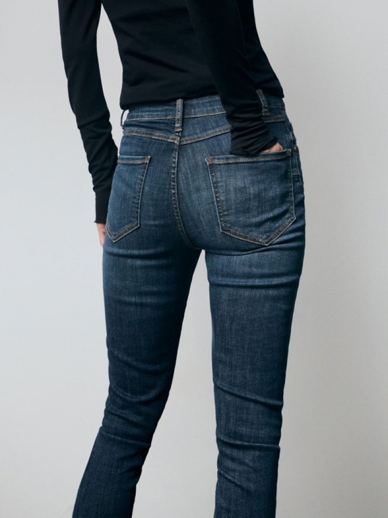 Reserved Sculpt Jeans Dames Donkerblauw | ECDQR-4357