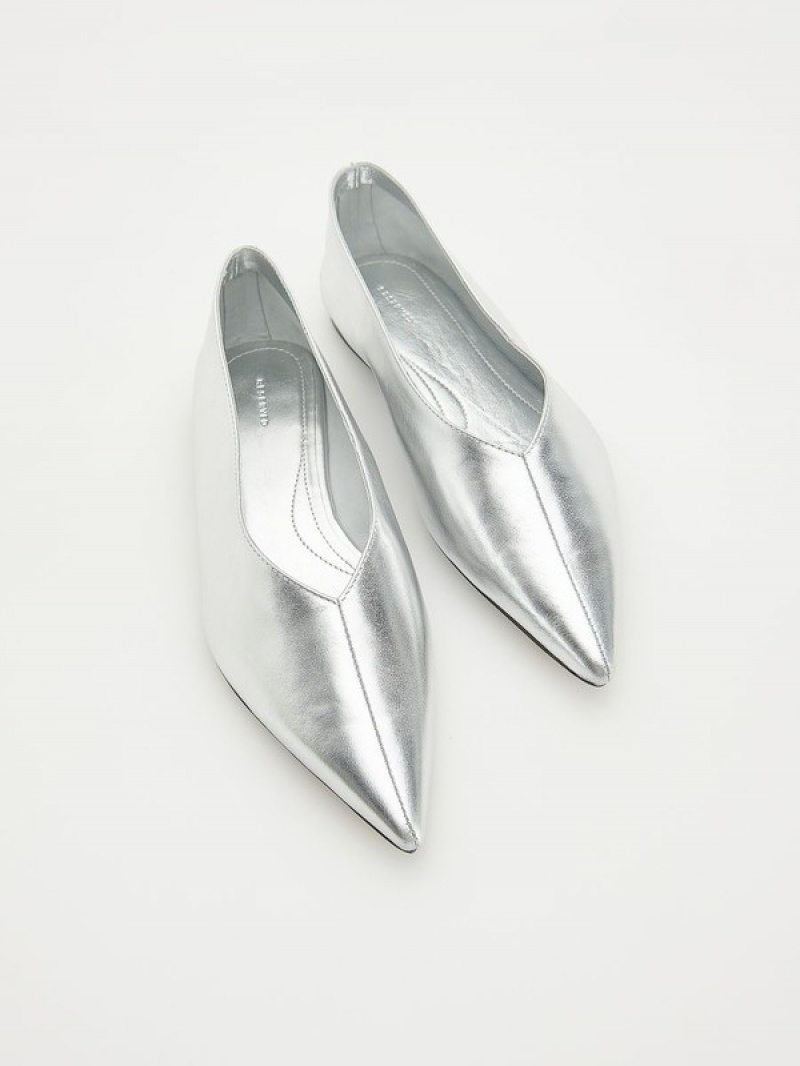 Reserved Silver Ballerinas Loafers Dames Zilver | ZGOSL-1360