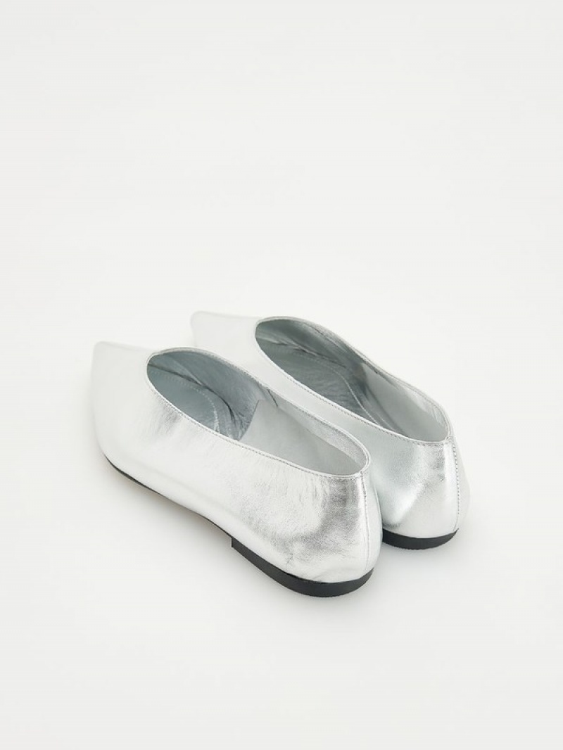 Reserved Silver Ballerinas Loafers Dames Zilver | ZGOSL-1360