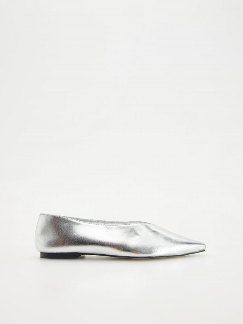 Reserved Silver Ballerinas Loafers Dames Zilver | ZGOSL-1360